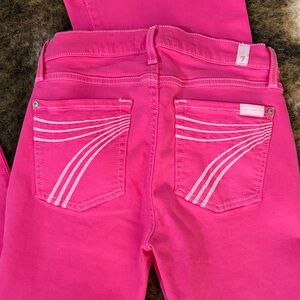 7 For All Mankind Vibrant Hot Pink Trousers
